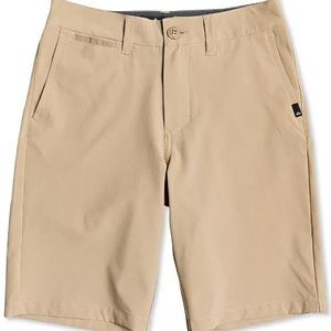 Quiksilver Amphibian boys shorts size 12 khaki, NWOT, water repellent